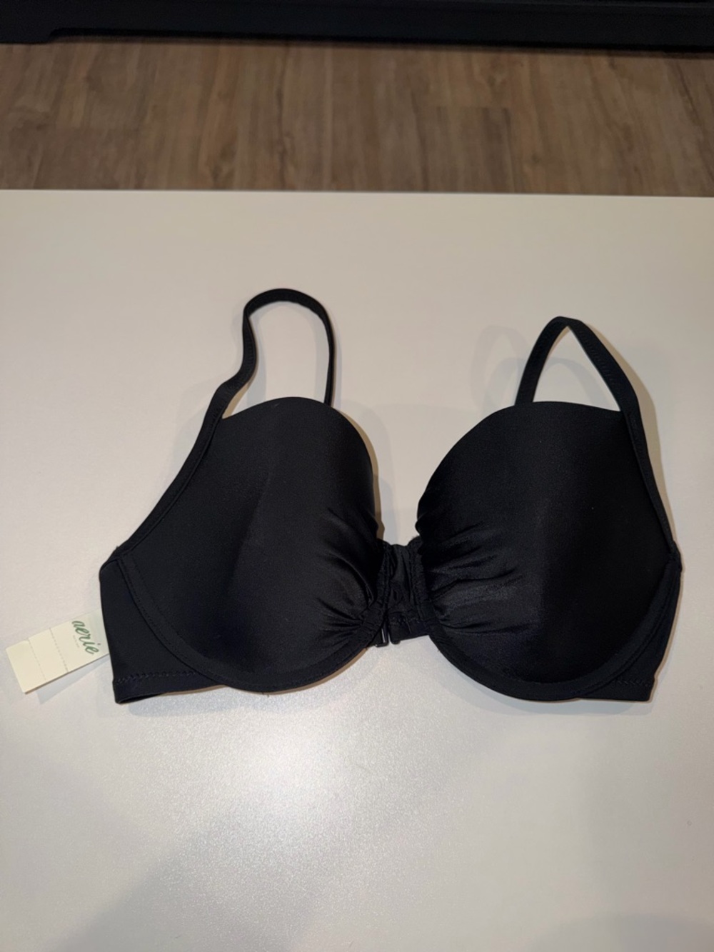 NWT Aerie Lightly Lined Underwire Bikini Top - 32DD - Black